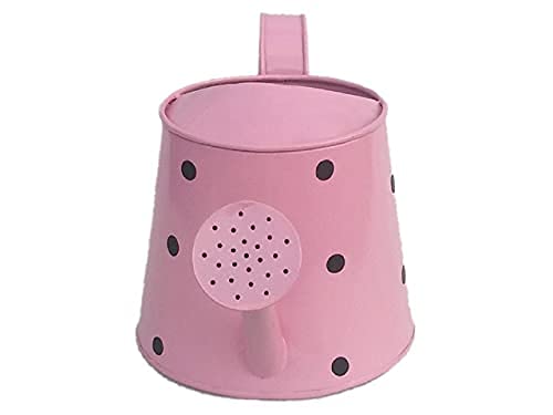 Irisco Dotted 2L Metal Round Planter with Watering Can for Balcony & Garden