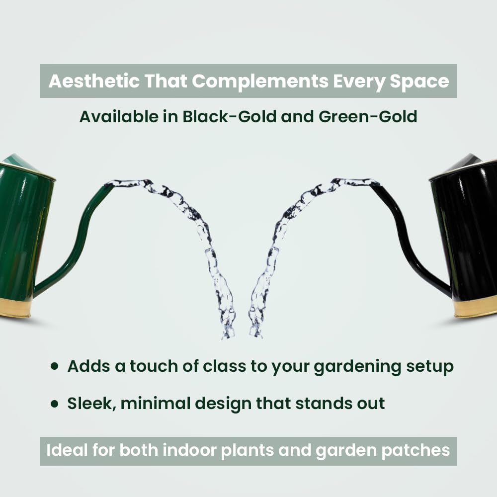 Innova Greens-Watering Can – 1.5L | Rustproof, Durable Metal with Long Spout & Comfortable Handle