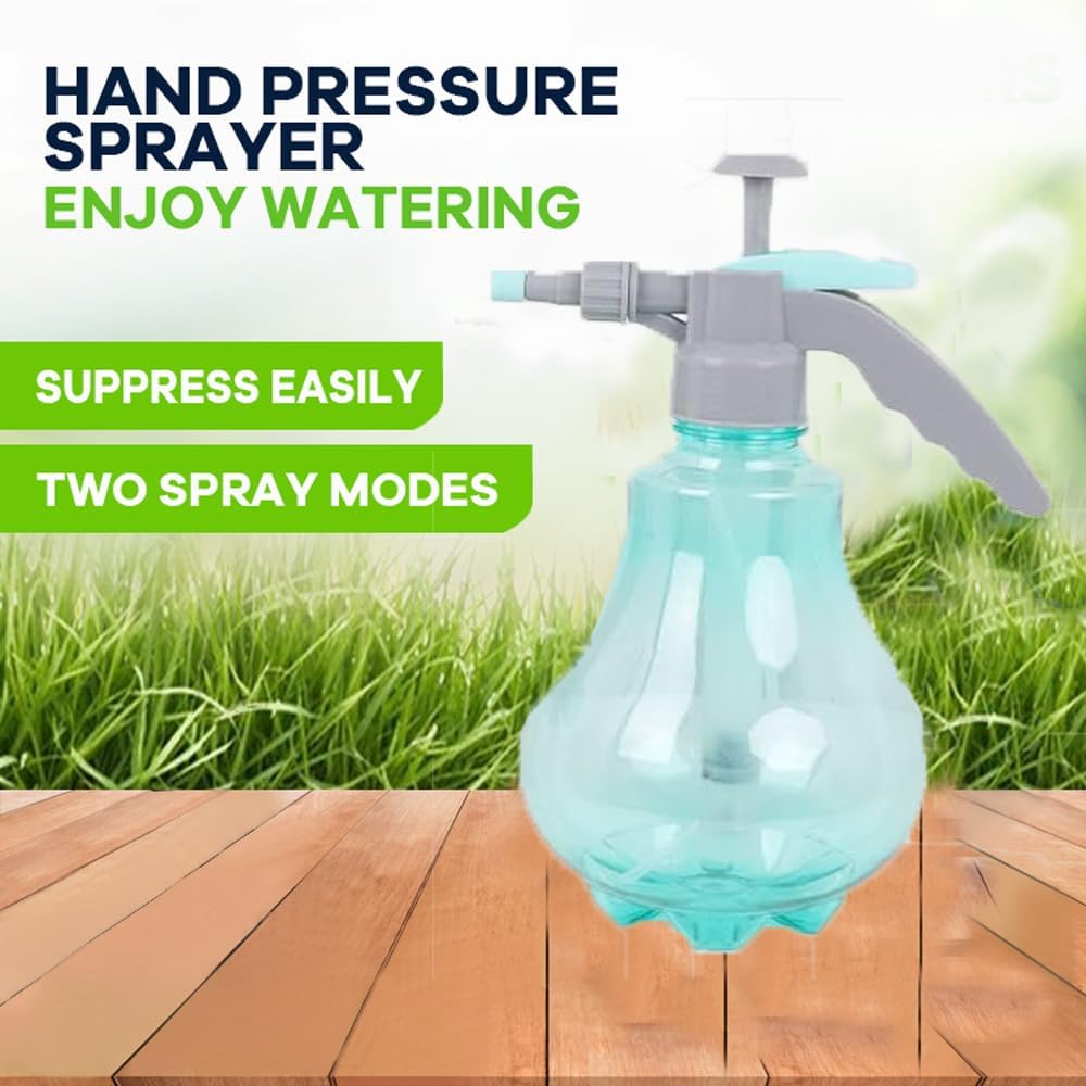 HydroMist 2L Garden Water Sprayer Manual Pump Spray Bottle for Gardening Plants, Flowers & Home Use