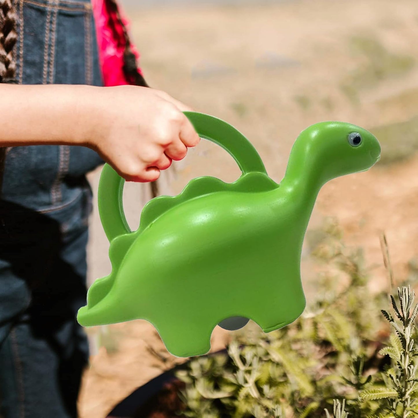 DinoDrop Plastic Dinosaur 1L Kids Watering Can for House & Garden Plants – Roar into Fun Gardening