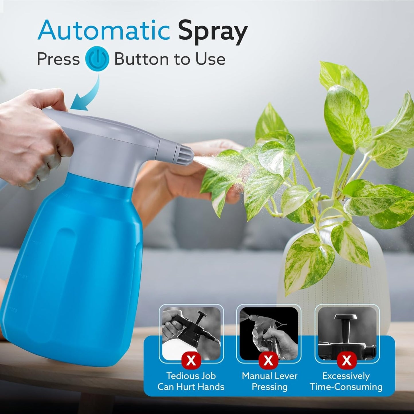 Arboris Elite 2L Electric Sprayer, Automatic Watering for Indoor and Outdoor Plants