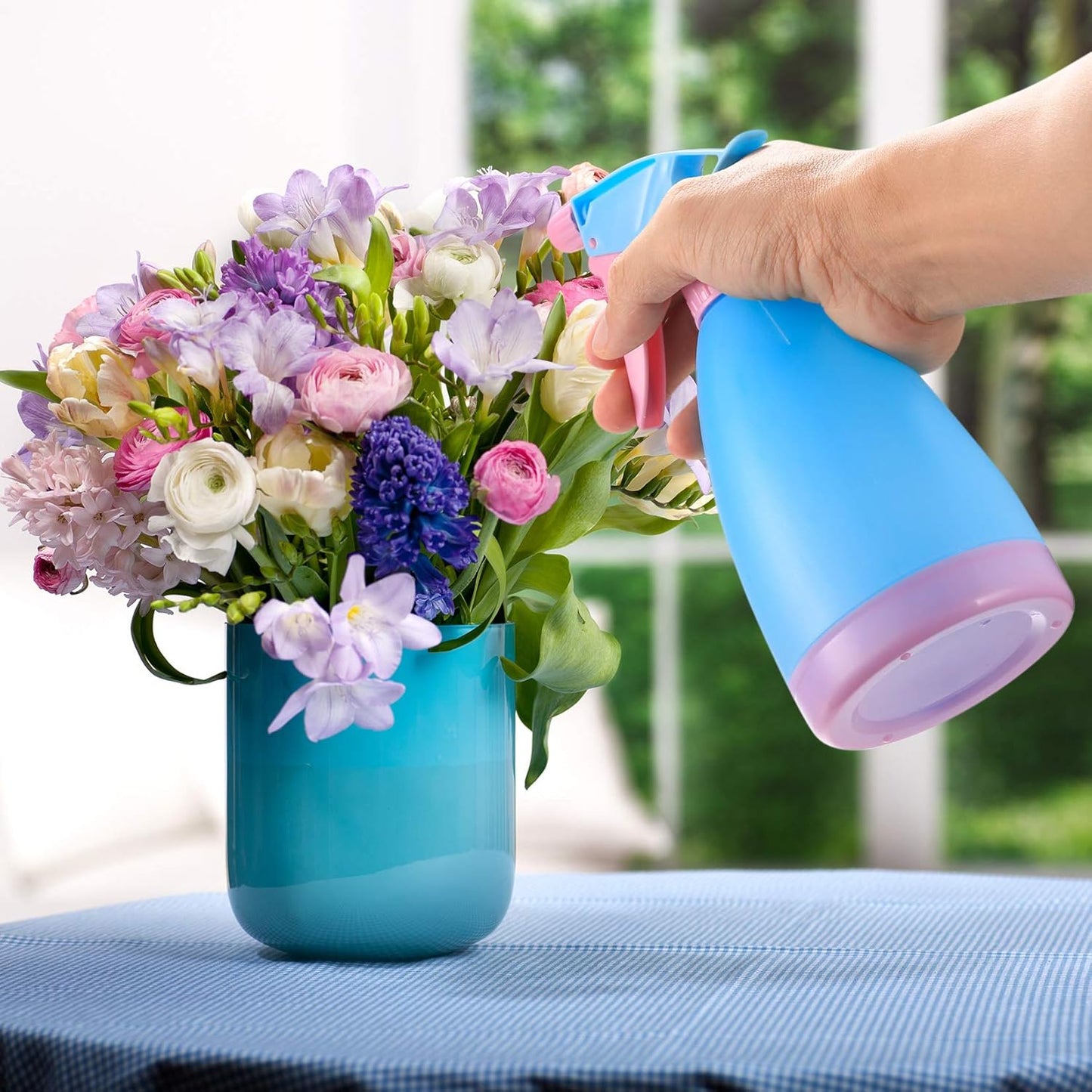 Termia 2PCS Large 500ml Spray Bottles, Refillable Plastic Plant Mister for Watering & Cleaning