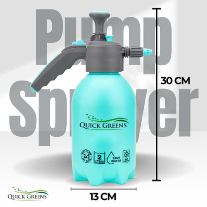 QuickGrow 2L Multipurpose Hand Pump Pressure Sprayer for Gardening, Plants, Lawn & Cleaning Tasks