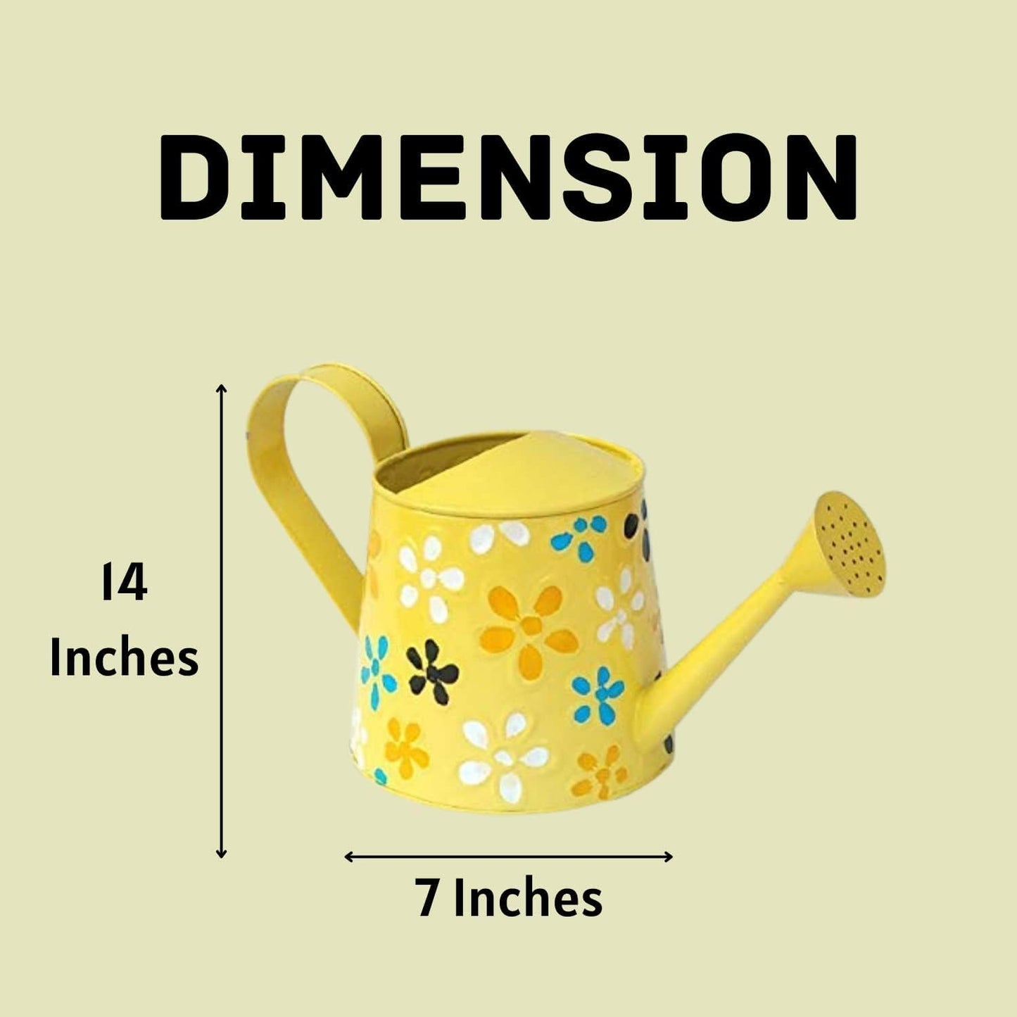 Sapphire Haven 2.5L Metal Planters Round Watering Can – Rust-Free, Home Decor & Gardening Gift