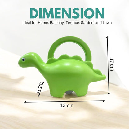 DinoDrop Plastic Dinosaur 1L Kids Watering Can for House & Garden Plants – Roar into Fun Gardening