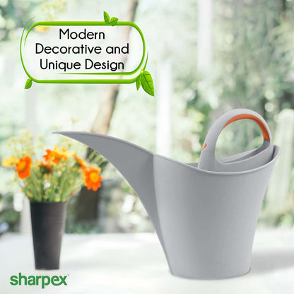 Sorelia Modern Decorative 2L Long Tip Watering Can for Home Gardening, Indoor & Outdoor Sprinkling