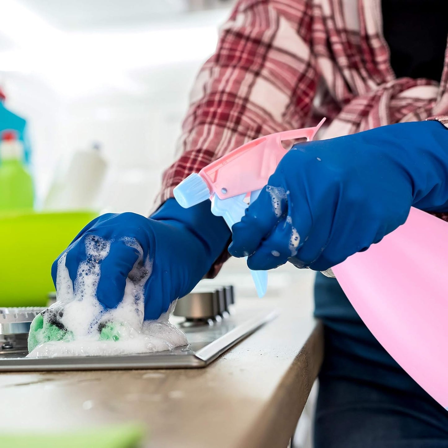 Termia 2PCS Large 500ml Spray Bottles, Refillable Plastic Plant Mister for Watering & Cleaning