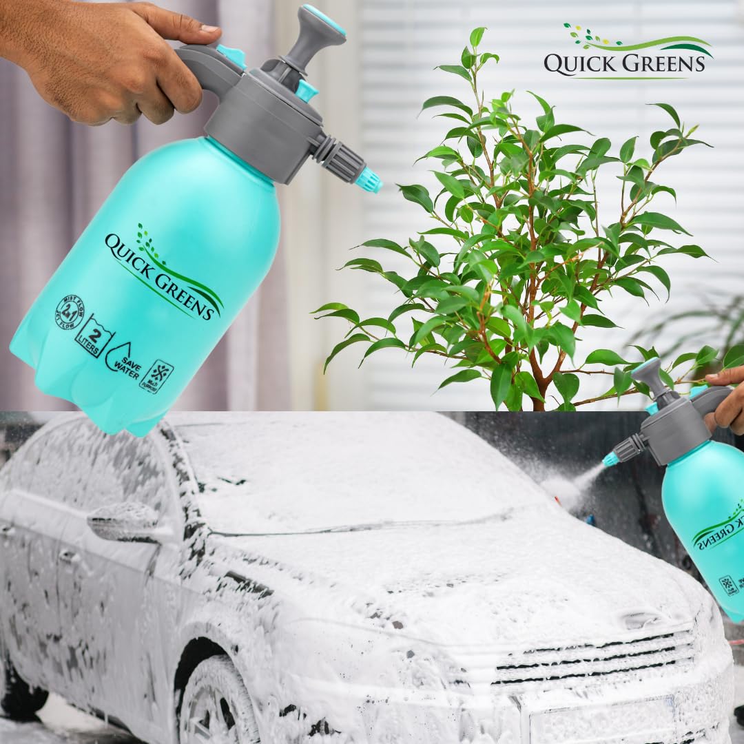 QuickGrow 2L Multipurpose Hand Pump Pressure Sprayer for Gardening, Plants, Lawn & Cleaning Tasks