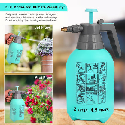 OZELYN 2L Multipurpose Classic Hand Pump Sprayer for Water, Gardening, Car Cleaning & Sanitising