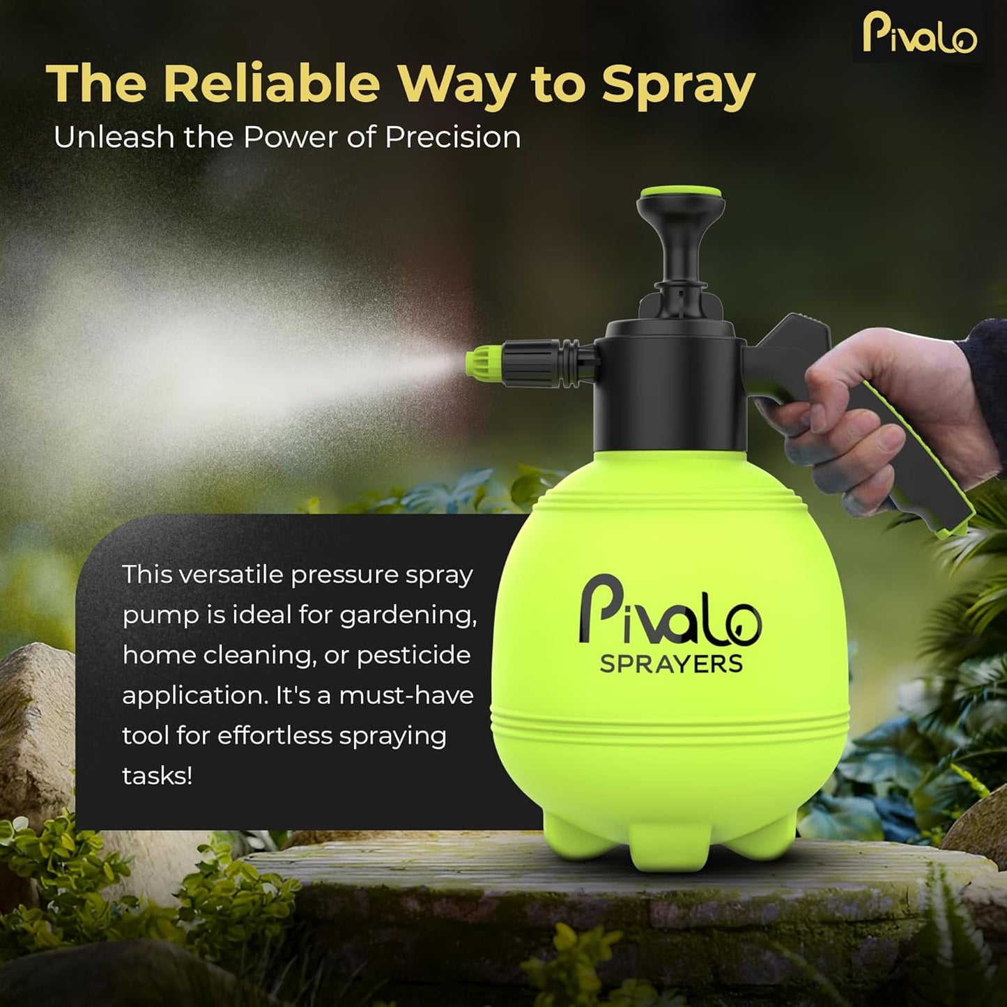 Prylo 3L Multifunctional Manual Garden Spray Pump Bottle with Nozzle Handheld Mist for Plants & Cleaning
